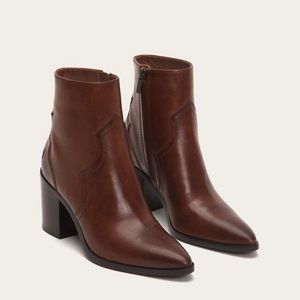 Frye Flynn Booties in Brown